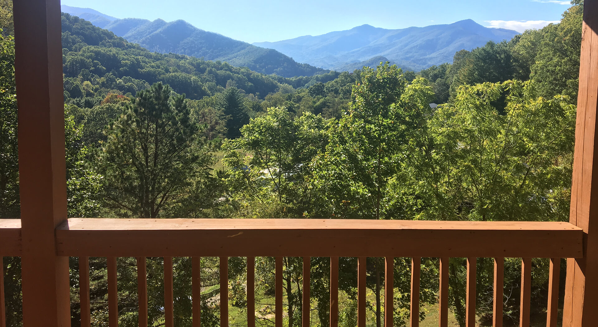 View of the Waynesville landscape from cabin